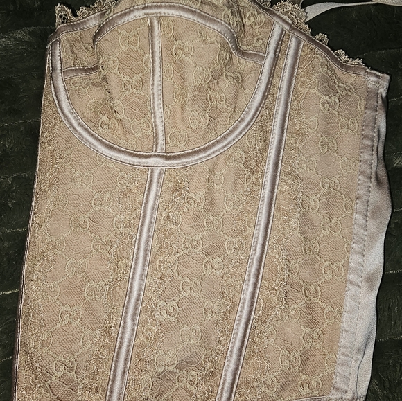 Gucci Lace Bustier Top in Beige - Picture 6 of 8
